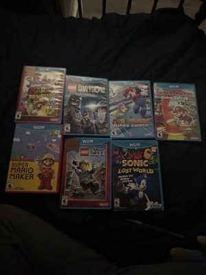 Wii U Game Lot Mario 3D World Sonic Lost World Paper Mario Color Splash Tested