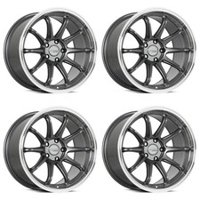 Set 4 18 Katana Racing Hr06 Gloss Gunmetal Wheels 18x9.5 5x120 38mm Rims
