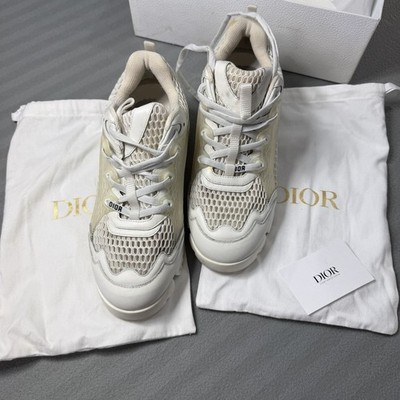 Dior D-Connect Weiß Mesh Leder Sneaker Schuhe Größe 41
