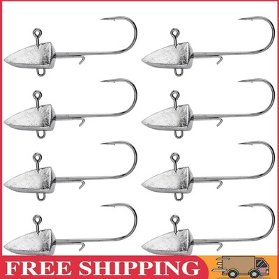 8 Stück Triangle Head Hooks Jig Bait Barbed Hook Soft Lure Angelgerät (5g)