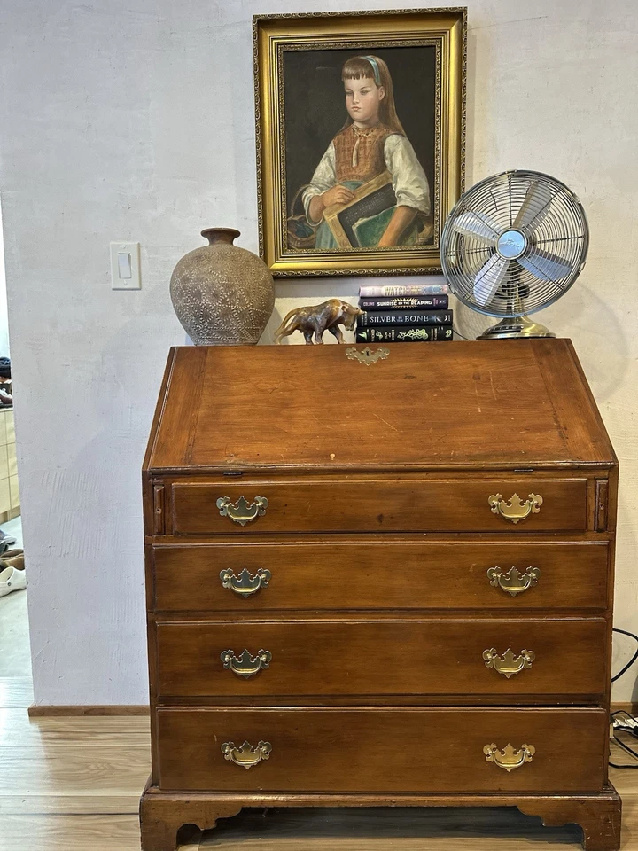 Antique English Georgian Mahogany Secretary c. Late 19th Century - Image 3 of 4