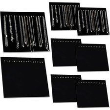 8 Pieces Black Velvet jewelry Display Necklace Stand with 17 Hooks for Sellin...
