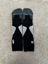 Stance Fusion 559 NBA Men  s Basketball Crew Black Socks, Size 9-12