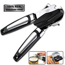 Heavy Duty Stainless Steel Tin Can Opener Cutter Easy Comfy Handle Grip Kitchen