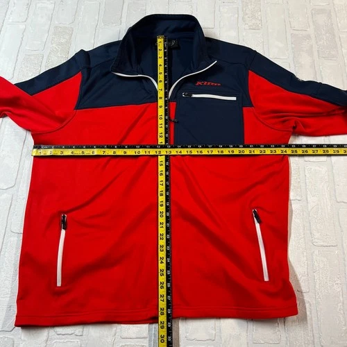 Klim Glacier Jacket Mens XL Red Navy Full Zip Lightweight Performance Breathable image 2