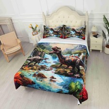 Twin Dino Comforter Set for Boys Colorful Dinosaur Bedding Set for Boys Room ...