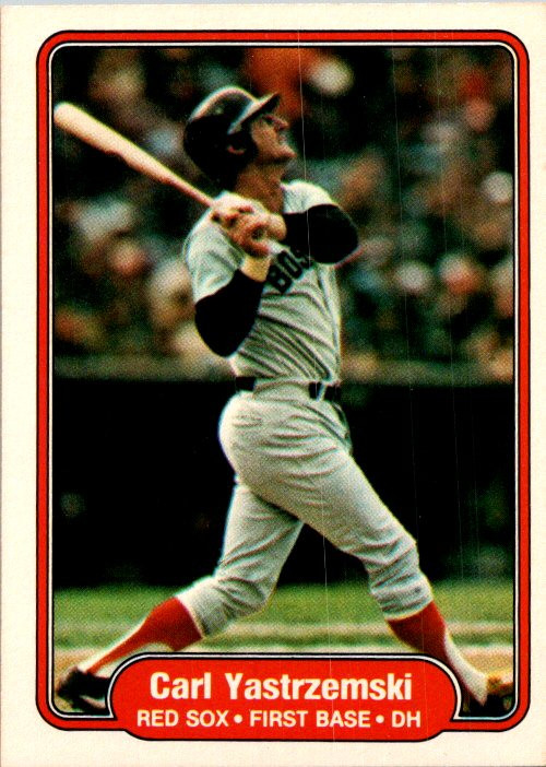 1982 Fleer #312 Carl Yastrzemski baseball card 5FF