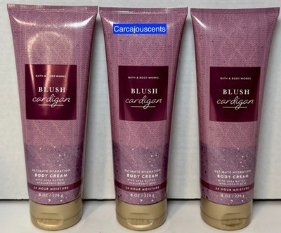 Bath & Body Works Blush Cardigan Body Cream w/ Hyaluronic Acid set of 3