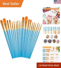 Acrylic Paint Brushes Set, Easter Basket Stuffers, 20Pcs Round Pointed Tip Ar...