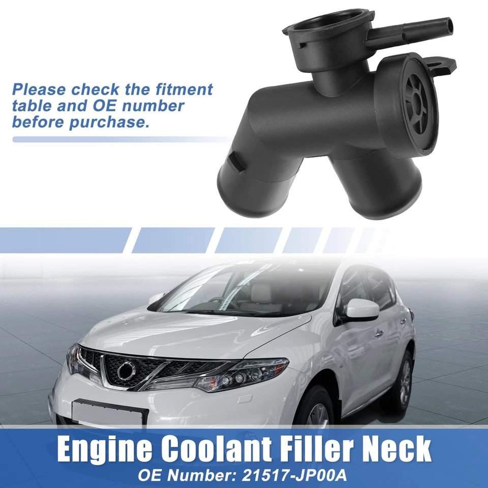 Tubo de cuello de llenado de refrigerante de radiador 21517-JP00A para Nissan Murano Quest 2009-2017 Foto 2 de 4