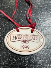 🧺 LONGABERGER BASKET 1999 HOMESTEAD TIE-ON #37541