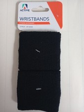 Pack Of 2 Fitness Accessories Wristband 3 In. Black Color One Size