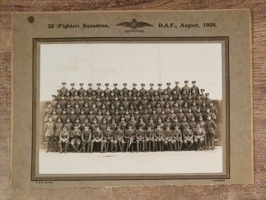 32 (Fighter) Squadron, RAF. August 1926 Group Photograph. Nice Original Item