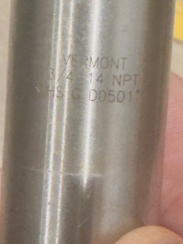 Vermont 3/4-14 NPT HS Tap USA New - Picture 3 of 5