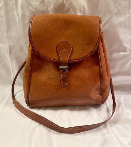 VTG Sergio & Paolo for Bonwit Teller Cognac Leather Drawstring Bucket Bag. Italy - Picture 2 of 13