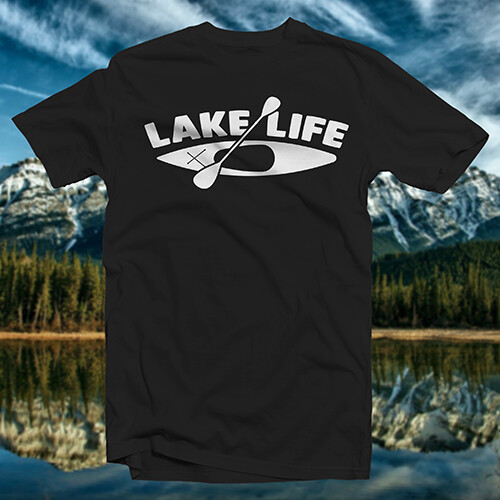 Lake Life #6 COTTON T-SHIRT Outdoors Nature Naturalism Water Worship Boat - Picture 12 of 16