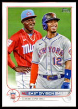 2022 TOPPS #98 NL EAST DIVISION SMILES JAZZ CHISHOLM FRANCISCO LINDOR