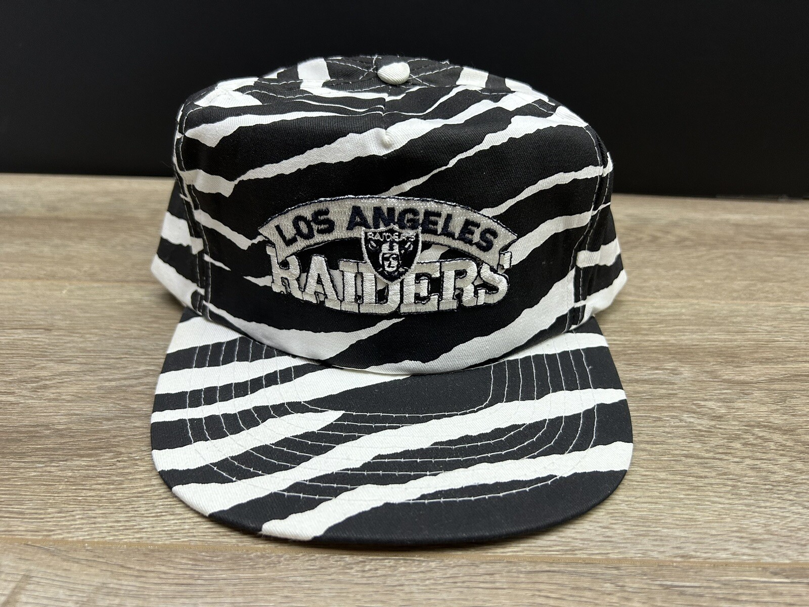 キャップ 90's Zubaz Los Angeles raiders zebra cap Vintage Raiders Zubaz All Over Print Snapback 90s Hat
