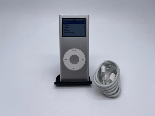 Apple iPod Nano 2nd Generation Silver 4GB A1199 FULLY WORKING