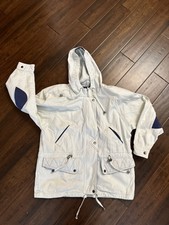 Karizma East Ltd Vtg Women’s Med White Long Sleeve Button Down+ Zipper Jacket