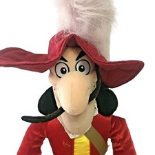 The Disney Store Captain Hook Peter Pan 20" Plush Pirate Stuffed Toy Neverland