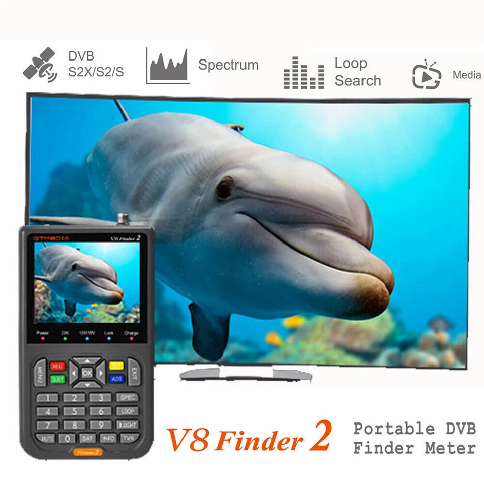 PROFI Sat Finder GTMEDIA V8 Satelliten Messgerät SATFINDER DVB-S/S2/S2X,3.5"LCD - Bild 2 von 4