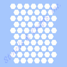 1/2" HONEYCOMB STENCIL HEXAGON BEEHIVE STENCILS TEMPLATE TEMPLATES PAINT ART NEW