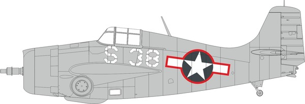 MW22 Eduard EX1032 FM-1 Us National Insignia W/ Red Outline 1/48 Mask For Tamiy-image