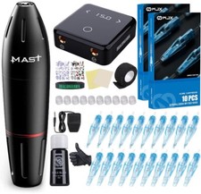 NEW  DRAGONHAWK TRADITIONAL TATTOO KIT ROTARY TATTOO PEN W/ CARTRIDGES NEEDLES