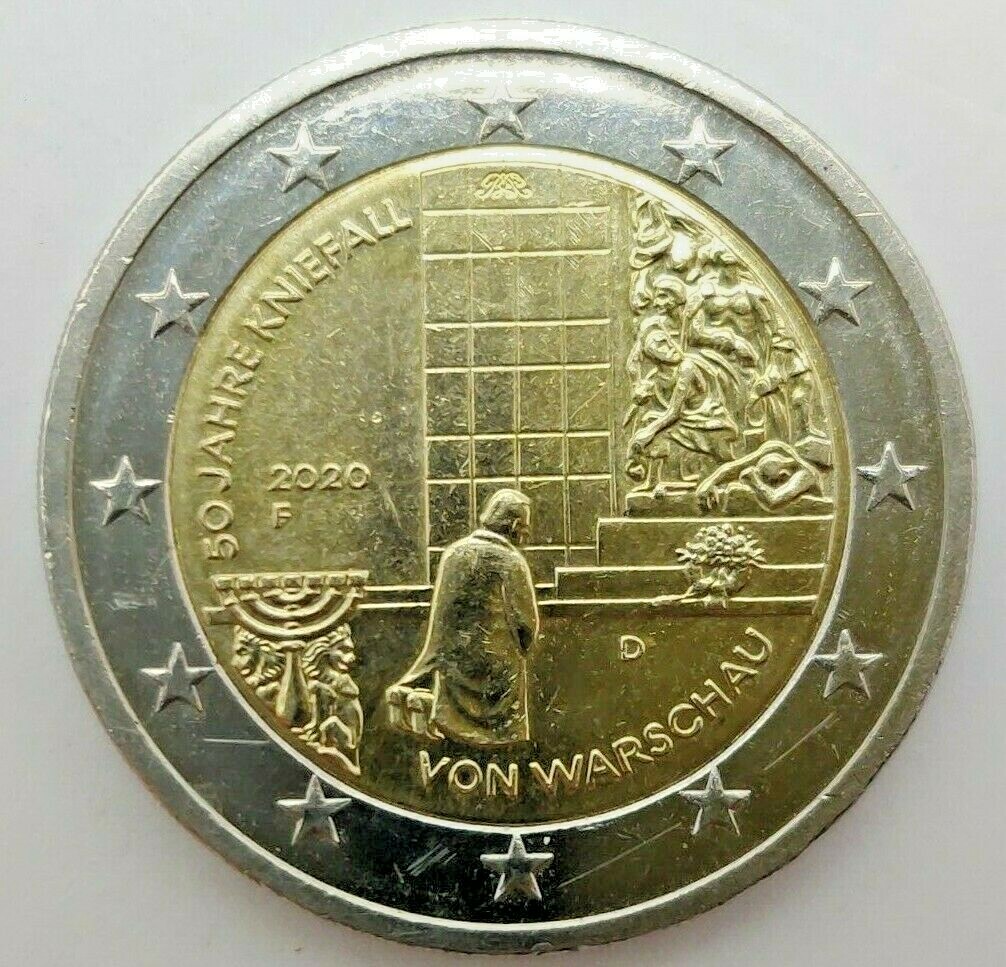2 Euro 50 Jahre Kniefall Von Warschau 2020 F 2 Euro Umlauf - Münze Deutschland 50 Jahre Kniefall von Warschau F 2020