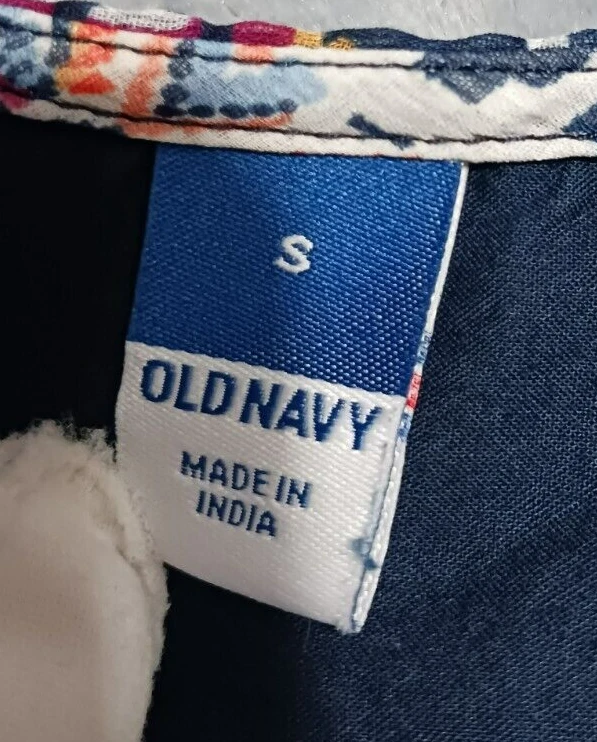 Antiguo Vestido Azul Marino Mujer Pequeño Forrado Verano Exterior Todos los Días Comodidad Cintura Ajustada Foto 2 de 4