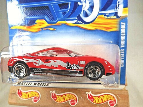 2000 Hot Wheels Mainline/Collector #225 CHRYSLER THUNDERBOLT Red w/Chrome 5 Sp - Picture 2 of 7