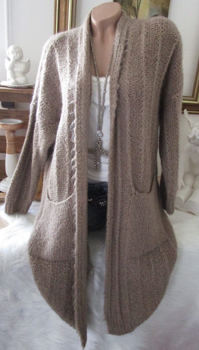 Beige Oversize Strickmantel Strick Mantel Oversize Mantel GrÃ¼n