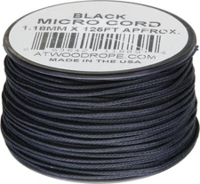 Atwood Rope Micro Cord Paracord 1.18mm (3/64") X 125ft Spool USA Made