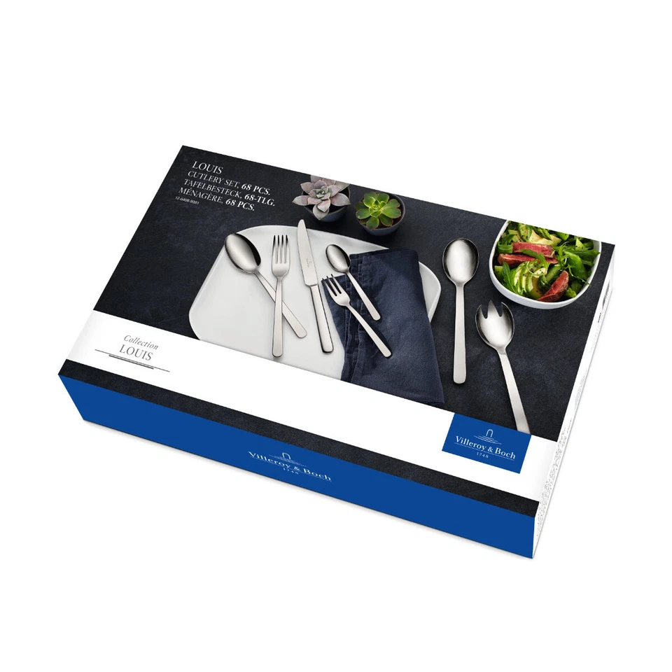 Villeroy & Boch Louis 18/10 Edelstahl Pannello Posate Set 68-tlg - Immagine 3 di 3