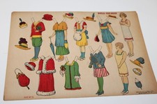 VINTAGE EARLY 1900's DECALCO LITHO CO. PAPER DOLLS CUT OUTS SET. No. 3   (UNCUT)