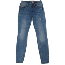 Cabi Jeans Womens 4 Cinch Skinny Adventure Wash Distressed Bleached Denim 28x29