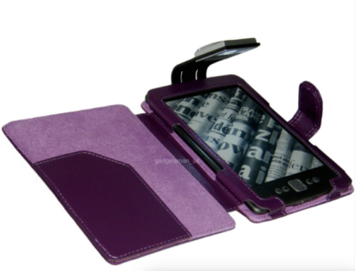 PURPLE CASE COVER AND LIGHT FOR NEW AMAZON KINDLE WITH READING LED LAMP