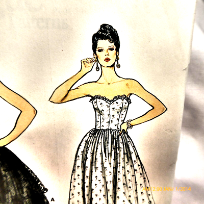 RARE OOP VOGUE STRAPLESS COCKTAIL PROM DRESS PATTERN Sz 12-16 B 34-38 | eBay RARE OOP VOGUE STRAPLESS COCKTAIL PROM DRESS PATTERN Sz 12-16 B 34-38 | eBay