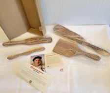 Mad Hungry® 4-Piece Wood Spurtle Set - Acacia Wood - Natural New - in box