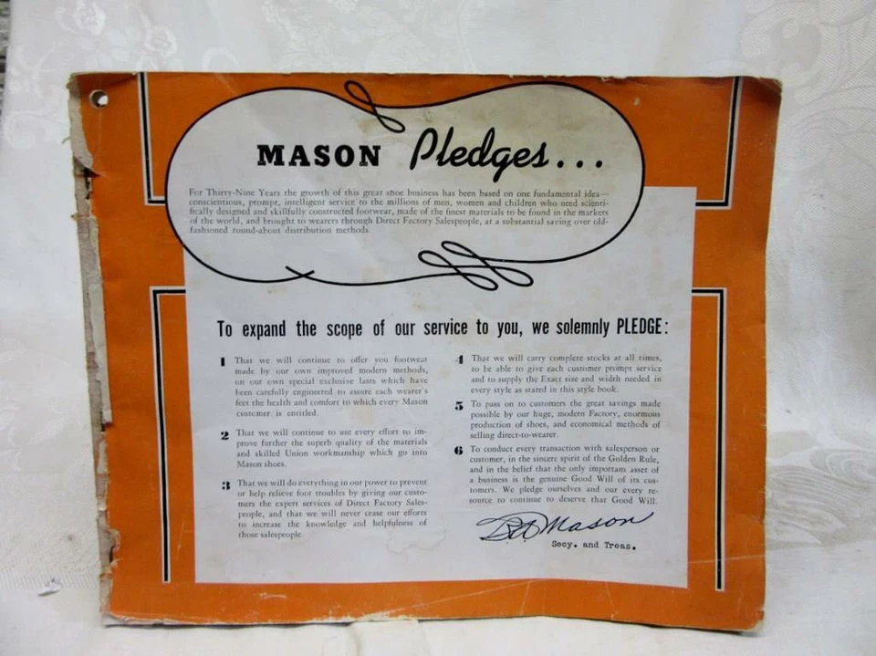 Rare 1940'S MASON SHOE CATALOG, Men &amp; Women Shoes, Leather  Jackets, Shirts ++ | eBay