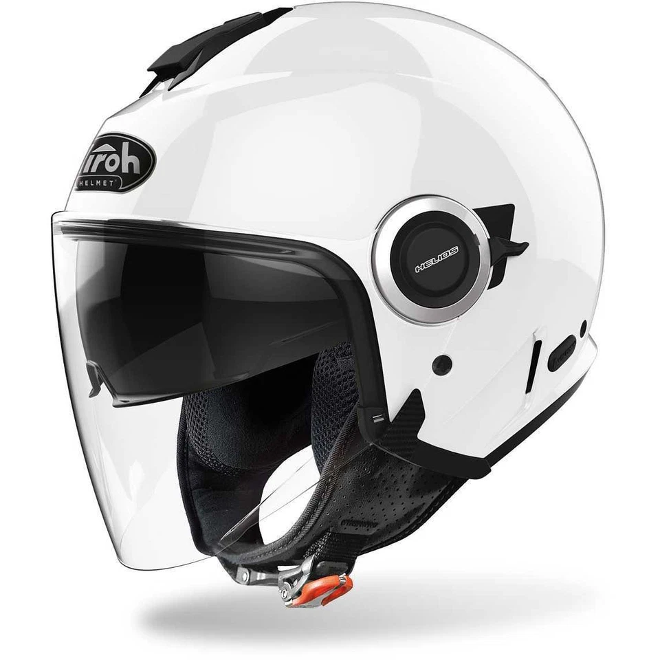 CASCO JET AIROH HELIOS CONCRETE BIANCO VISIERA LUNGA DOPPIA VISIERA OCCHIALINI