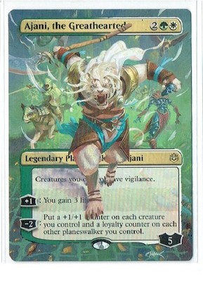 Mtg Ajani The Greathearted Altered Panted Art Card Ebay
