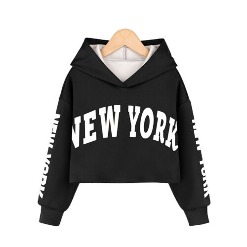Kids Girls Sweatshirt Warm Pullover Loose Hoodie Workout Shirts Holiday Cute - Picture 28 of 46