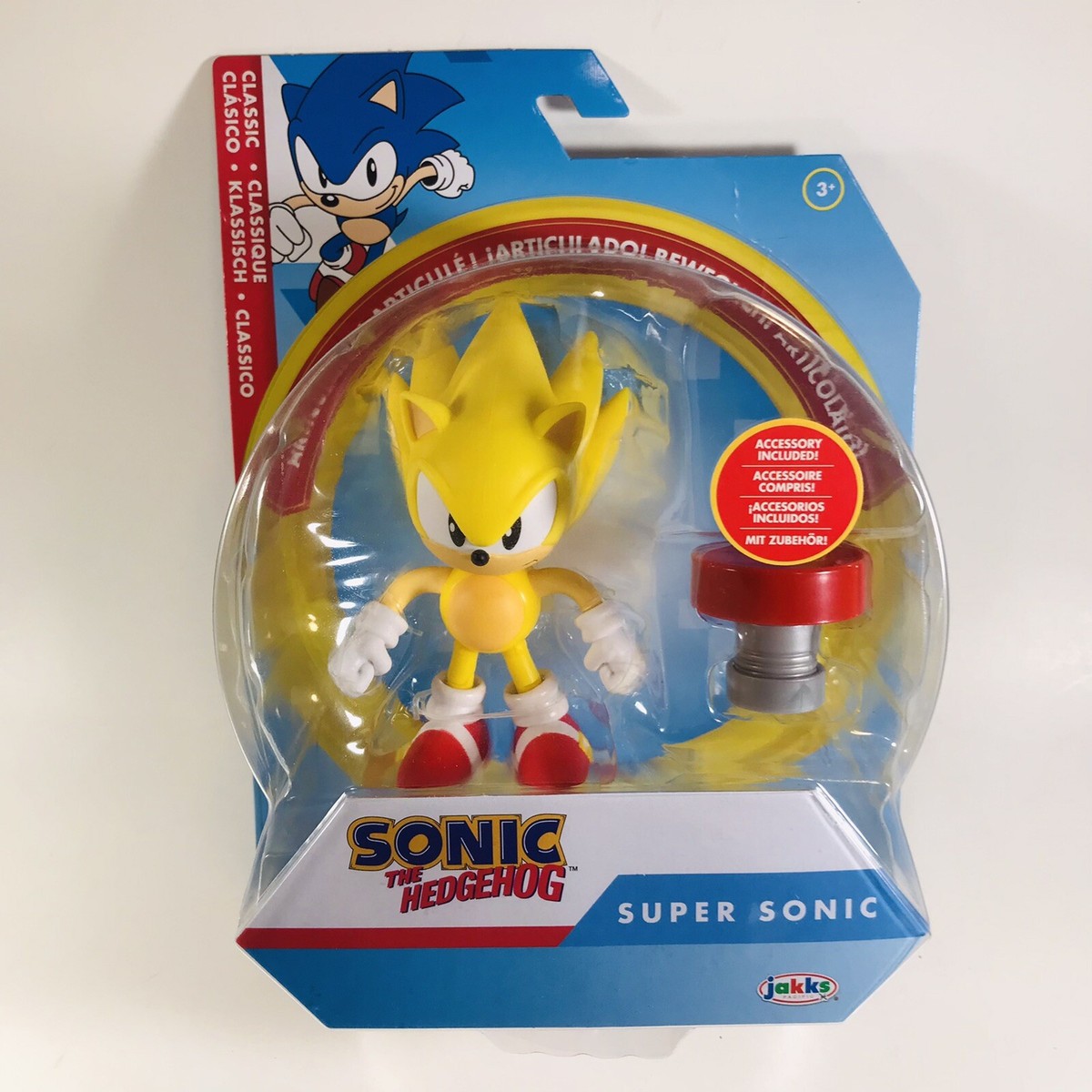 Classic Sonic The Hedgehog Super Sonic W/Red Spring Action Classic Sonic The Hedgehog Super Sonic W/Red Spring Action