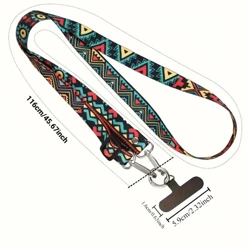 Mobile Phone Strap Lanyard. Phone Security Cross Body Strap Easy Carry. Patterns - Photo 6 sur 12