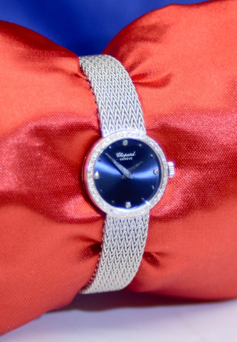 Vintage 1980s Ladies' Chopard 18K White Gold watch with Diamonds