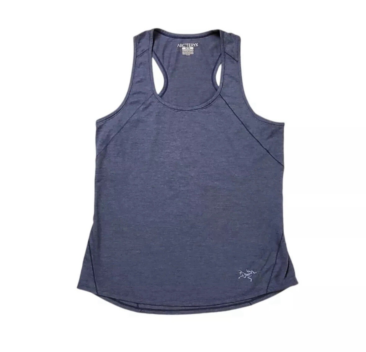 ARC'TERYX Arcteryx Top Donna Canotta Media Leggera Senza Maniche Tempo Libero Logo Blu