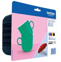 4 Brother Druckerpatronen Tinte LC-227 Xl Bk LC-225 C / M / Y Multipack