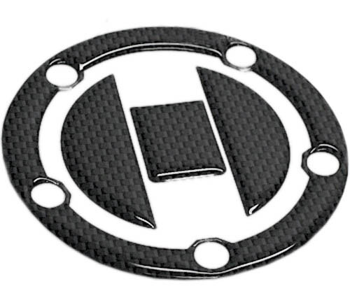 STICK ON Adhesive Tank FIBER LOOK FUEL PETROL CAP Decal Motorbike Carbon